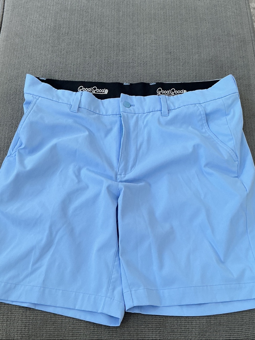 Good good Golf Light Blue Men's Flat Front Performance Shorts